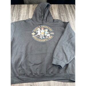 Death's Daughters Rollerskate Club Hoodie XL Black Grunge Streetwear Graphic